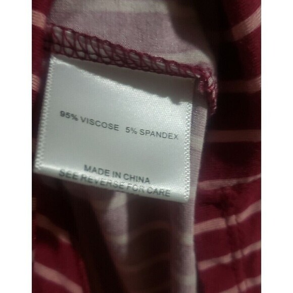 Modcloth Burgundy Top Boxy Tie Front Plus Size 2X Striped Womens Casual Mod NWT - Picture 12 of 12